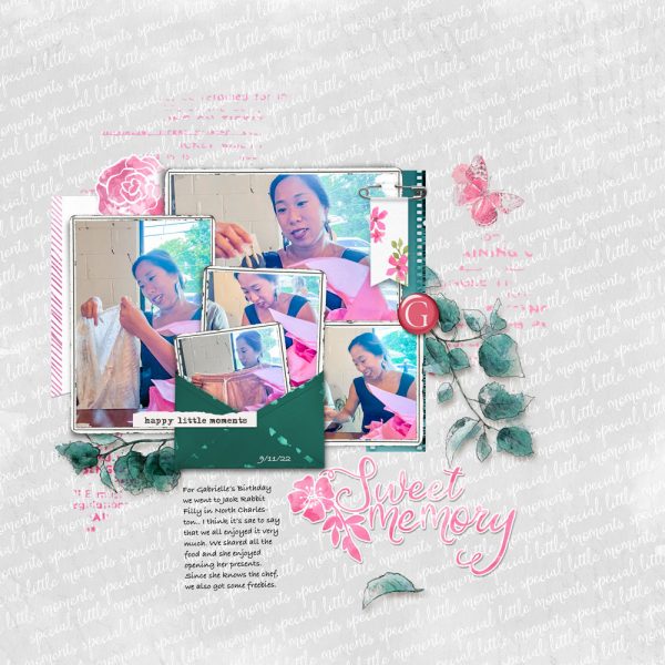 Digital Scrapbooking Layout | Envelope Photo Frames