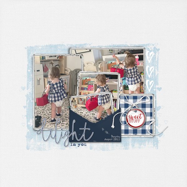 Digital Scrapbooking Layout | Envelope Photo Frames