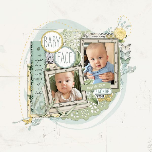 Digital Scrapbooking Layout | Weathered Garden Collection