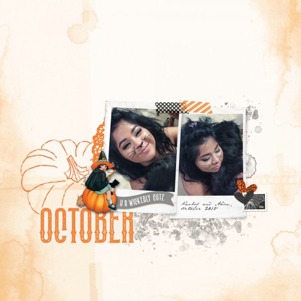 Digital Scrapbooking Layout | Simple Vintage October 31st