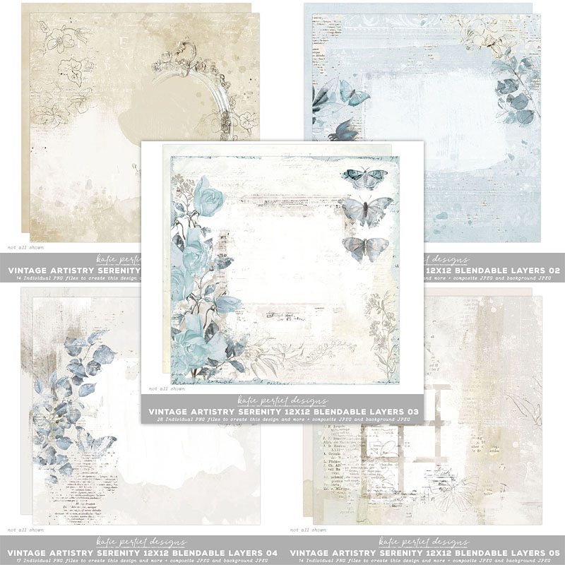 Vintage Artistry Serenity - 12x12 Collection Pack - 49 and Market