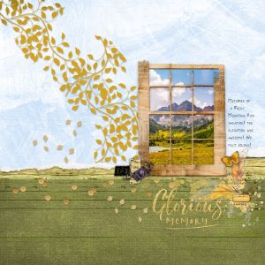Digital Scrapbooking Layout | Watercolor Botanicals