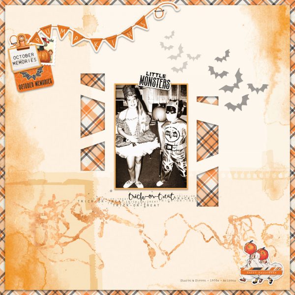 Digital Scrapbooking Layout | Simple Vintage October 31st