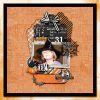 Digital Scrapbooking Layout | Simple Vintage October 31st