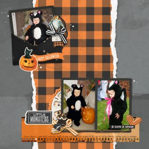 Digital Scrapbooking Layout | Simple Vintage October 31st