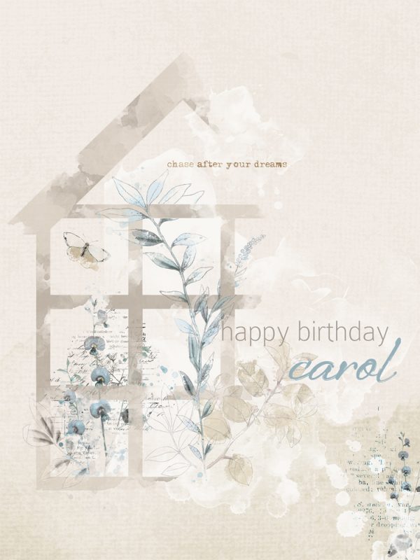 Digital Scrapbooking Layout | Vintage Artistry Serenity