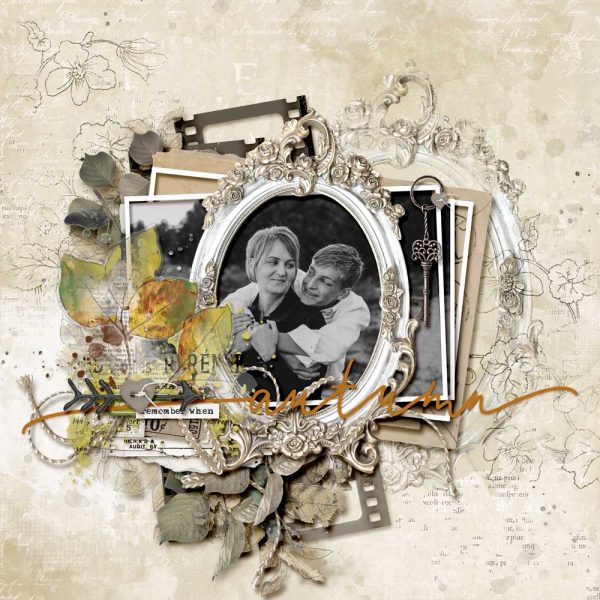 Digital Scrapbooking Layout | Vintage Artistry Serenity