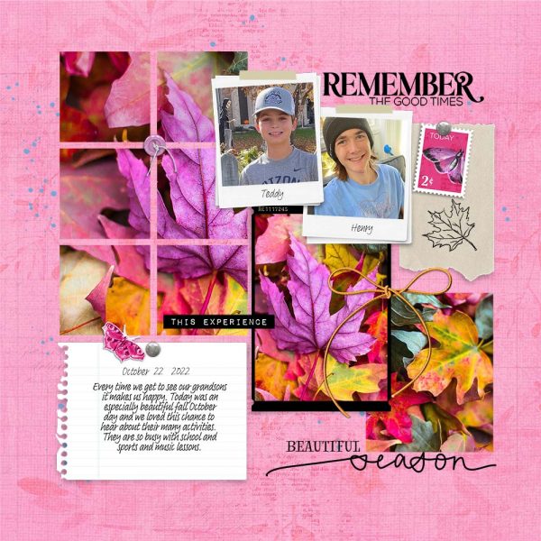 Digital Scrapbooking Layout | Digital Scrapbook Template