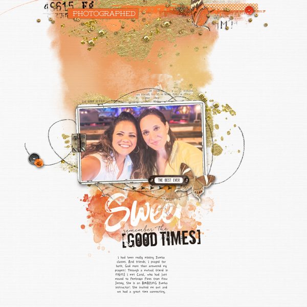 Digital Scrapbook Layout | Painted Photos