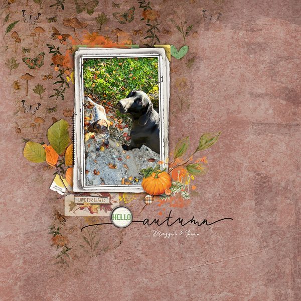 Digital Scrapbook Layout | Painted Photos