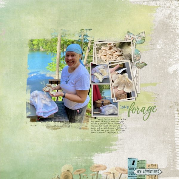 Digital Scrapbook Layout | Painted Photos