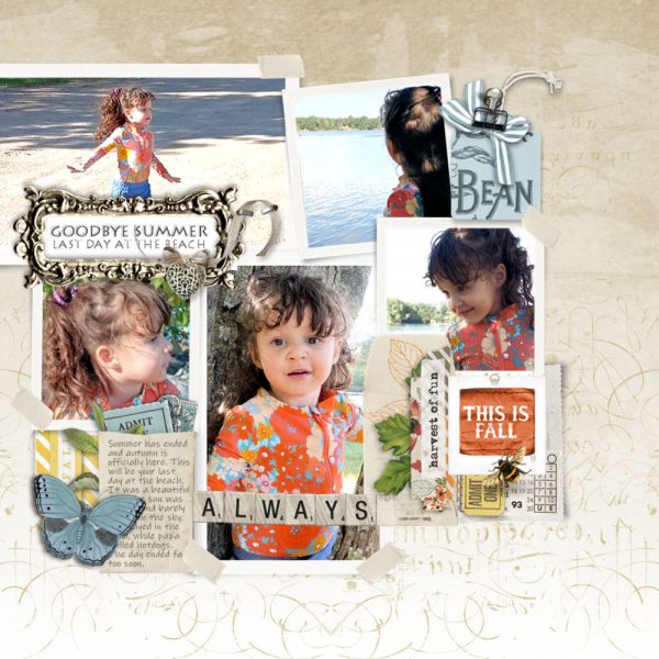 Digital Scrapbooking Layout | Digital Scrapbook Template