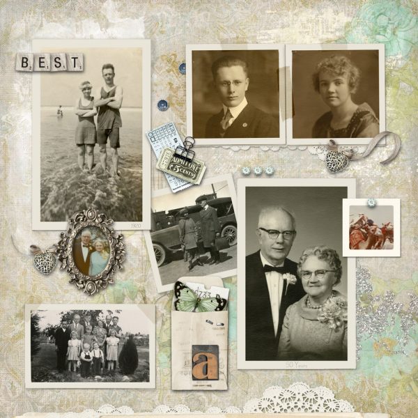 Digital Scrapbooking Layout | Digital Scrapbook Template