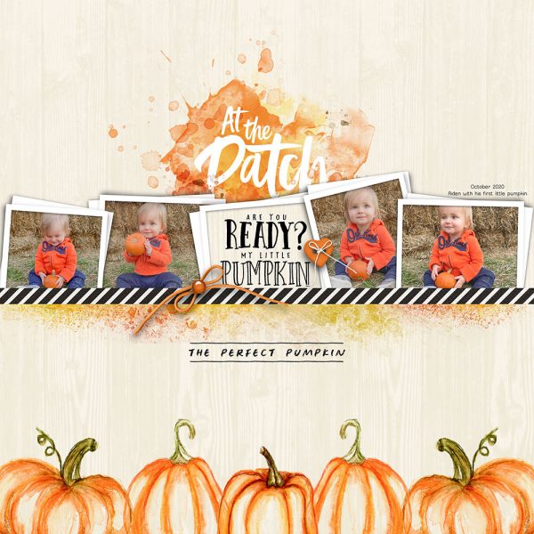 Digital Scrapbooking Layout | Digital stamping