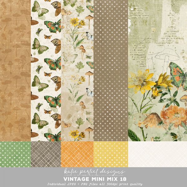 Digital Scrapbooking Layout | Vintage Scrapbooking Kit