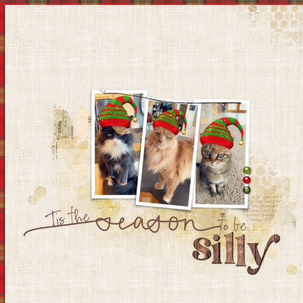 Digital Scrapbooking Layout | Vintage Christmas Lodge Scrapbook Kit