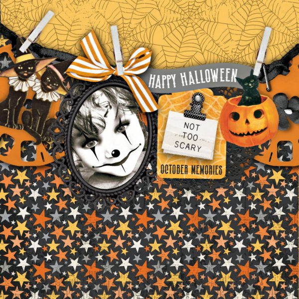 Digital Scrapbooking Layout | Simple Vintage October 31st