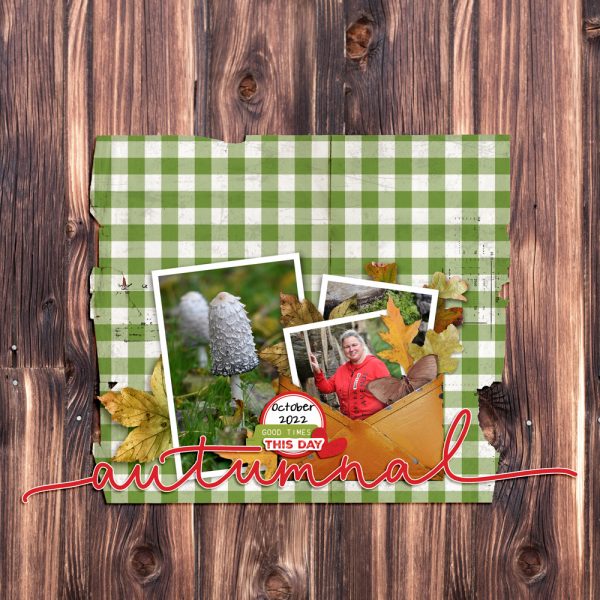 Digital Scrapbooking Layout | Vintage Christmas Lodge Scrapbook Kit