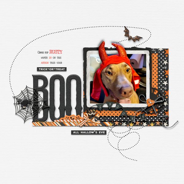 Digital Scrapbooking Layout | Simple Vintage October 31st