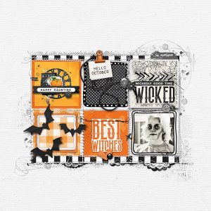 Digital Scrapbooking Layout | Simple Vintage October 31st