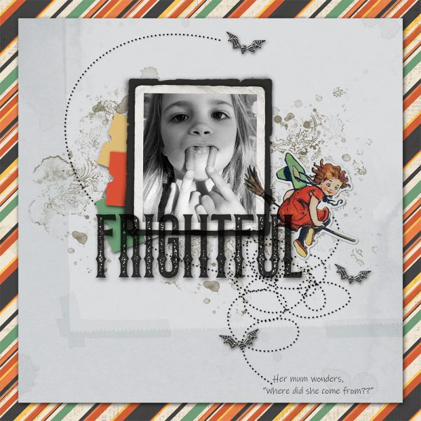 Digital Scrapbooking Layout | Simple Vintage October 31st