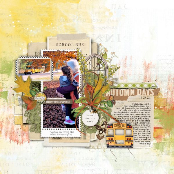 Digital Scrapbooking Layout | Digital Scrapbook Template