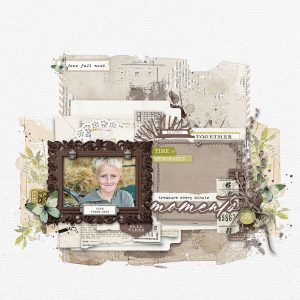 Digital Scrapbooking Layout | Digital Scrapbook Template