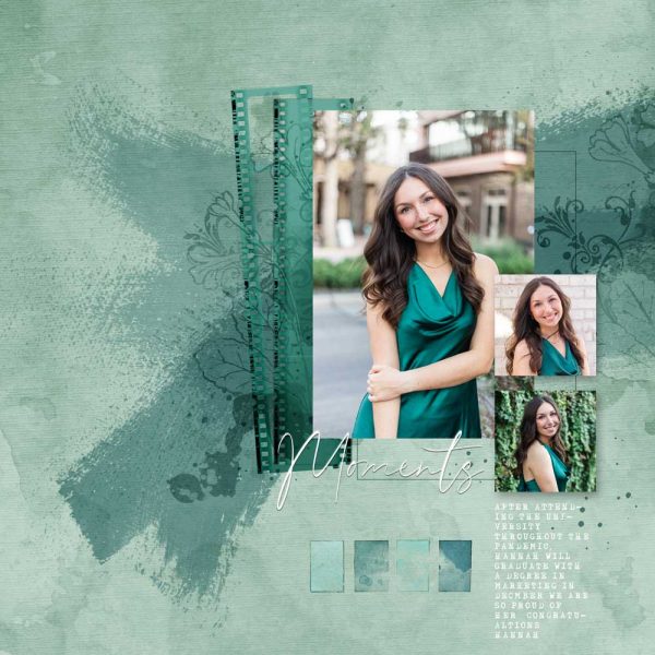 Digital Scrapbooking Layout | Digital Scrapbook Template