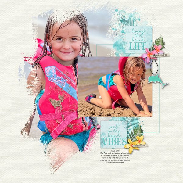 Digital Scrapbooking Layout | Digital Scrapbook Template