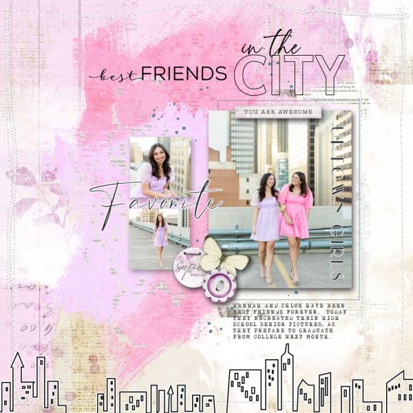 Digital Scrapbooking Layout | Digital Scrapbook Template