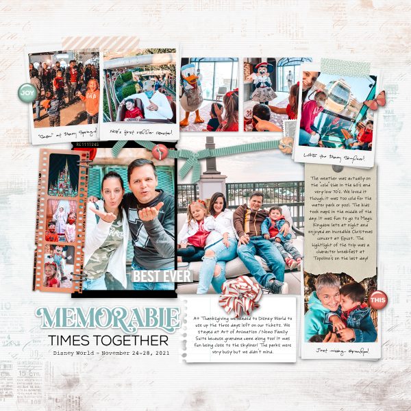 Digital Scrapbooking Layout | Digital Scrapbook Template