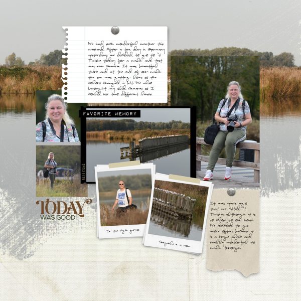 Digital Scrapbook Layout | Painted Photos