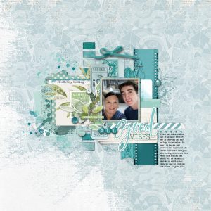 Digital Scrapbook Layout | Painted Photos