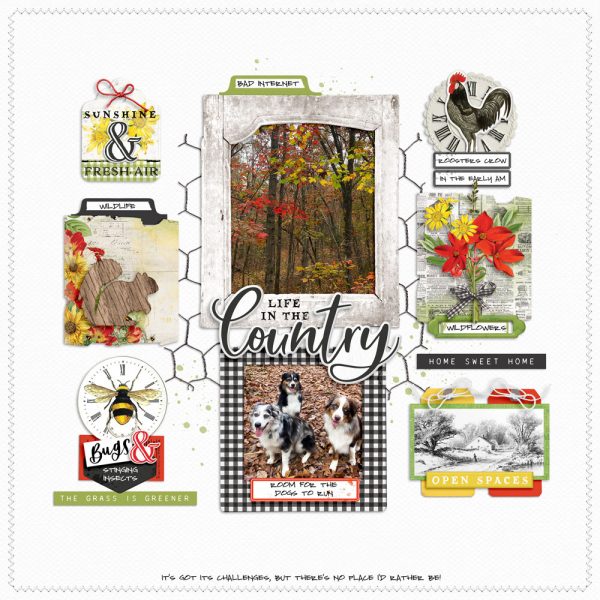 Digital Scrapbooking Layout | Vintage Artistry Countryside