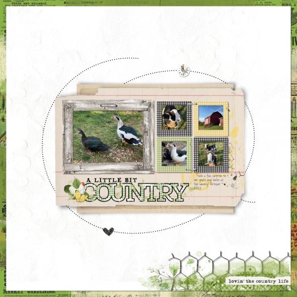 Digital Scrapbooking Layout | Vintage Artistry Countryside