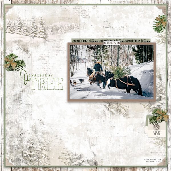 Vintage Winter Woods Scrapbooking Collection