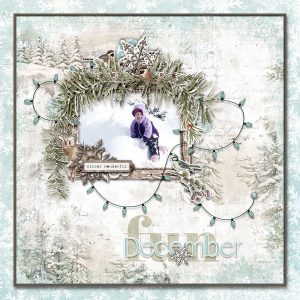 Vintage Winter Woods Scrapbooking Collection