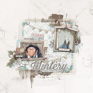 Vintage Winter Woods Scrapbooking Collection