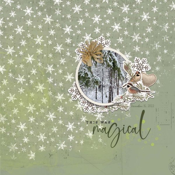 Vintage Winter Woods Scrapbooking Collection