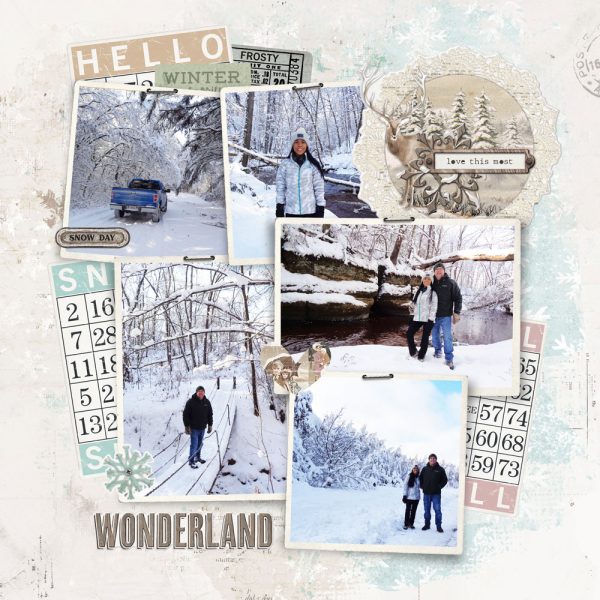 Vintage Winter Woods Scrapbooking Collection