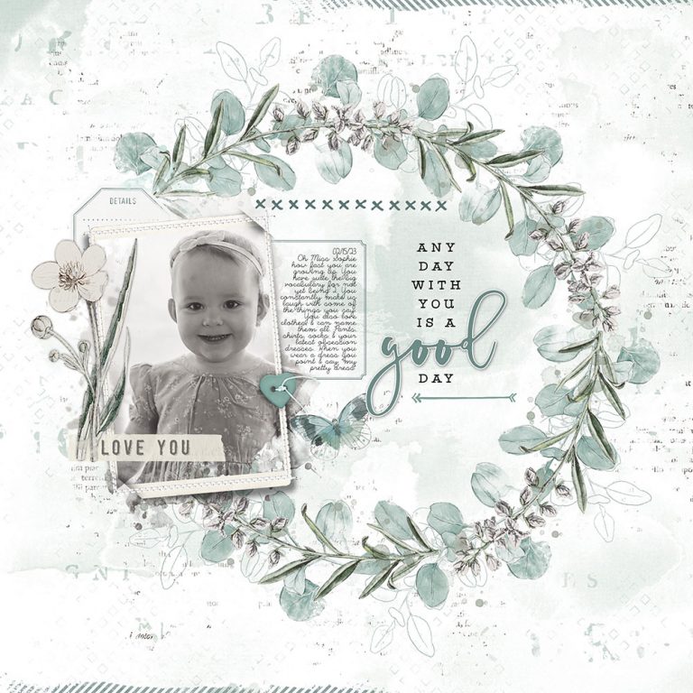 Color Swatch Eucalyptus Scrapbooking Bundle - Katie Pertiet Designs