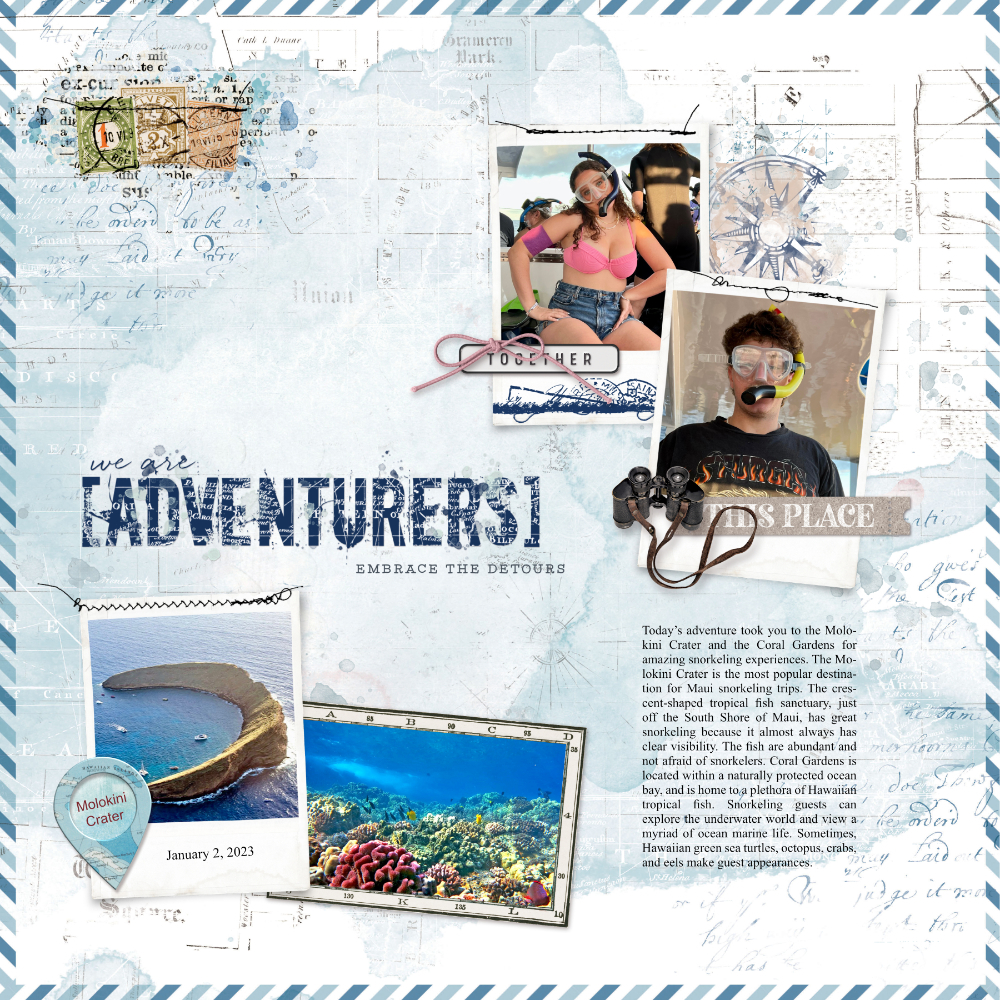 Adventuring Travel Scrapbook Kit - Katie Pertiet Designs