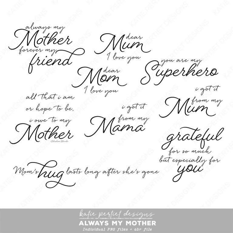 Always My Mother Stamp Pack Katie Pertiet Designs always-my-mother-stamp-pack-katie-pertiet-designs