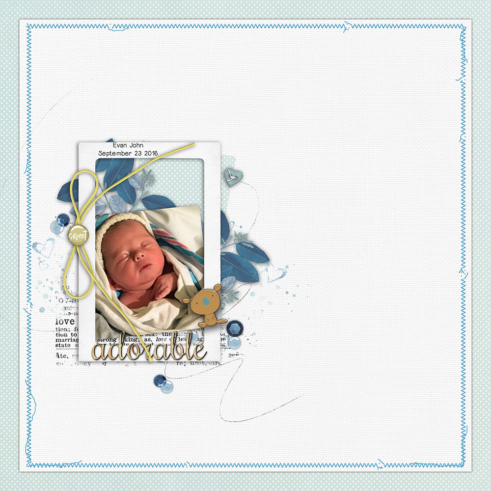 My Baby Boy Paper Pack - Katie Pertiet Designs