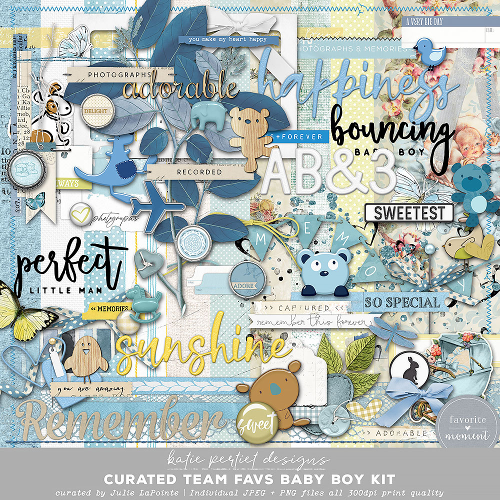 Curated Studio Mix Scrapbooking Kit 10 - Katie Pertiet Designs