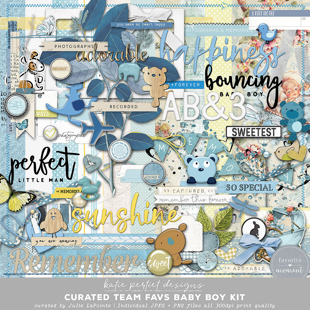 My Baby Boy Paper Pack - Katie Pertiet Designs