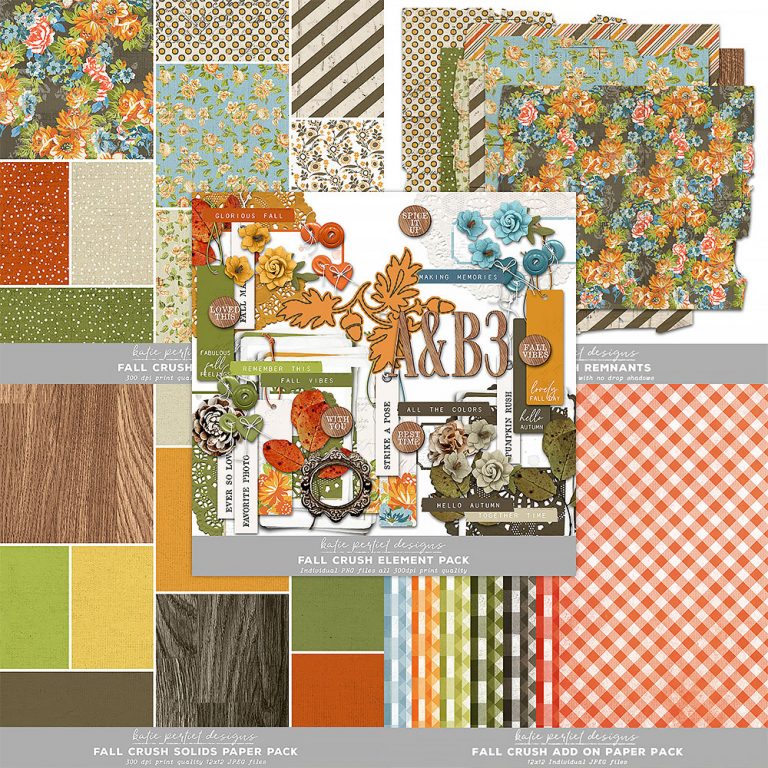 Fall Crush Scrapbooking Collection - Katie Pertiet Designs